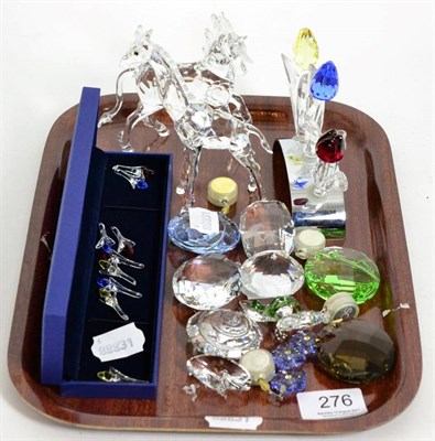 Lot 276 - A quantity of Swarovski crystal including Baby Giraffe no. 236717 and Unicorn no. 630119