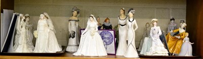 Lot 289 - A group of Coalport ladies including Queens of England together with other examples including Royal