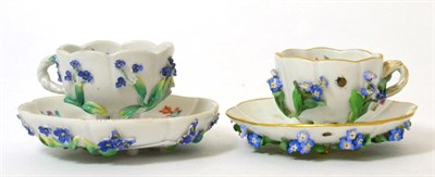 Lot 307 - A 20th century Meissen cup and saucer together with a similar example