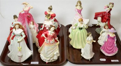 Lot 313 - Thirteen Royal Doulton ladies Cheryl HN3253, Sophie 'Lady of the Year-1998' HN3995, Lily...