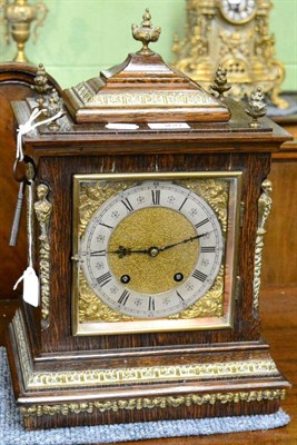 Lot 360 - A quarter striking table clock, movement stamped Lenkirch