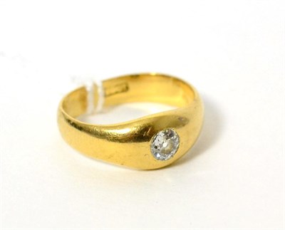 Lot 398 - An old cut diamond set ring, 0.40 carat approximately, finger size M, shank misshapen