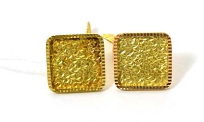 Lot 405 - A pair of textured cufflinks