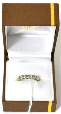 Lot 455 - A princess cut diamond half hoop ring, total estimated diamond weight 1.00 carat approximately