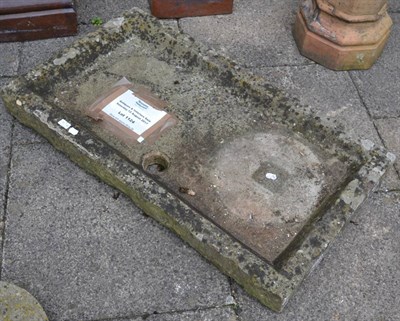 Lot 1124 - Stone sink approx 4ft by 2ft