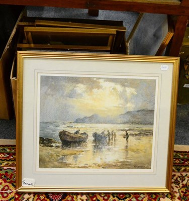 Lot 1145 - A selection of assorted watercolours, etchings and other prints