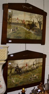 Lot 1153 - A pair of lithographs of hunting scenes