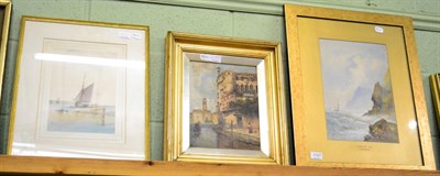 Lot 1157 - T Matherson, watercolour, a Cornish bay and two further watercolours (3)