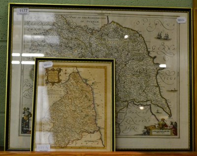 Lot 1177 - A 17th century hand coloured engraved map by J Jameson together with another later example by...