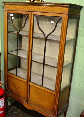 Lot 1206 - An inlaid mahogany display cabinet