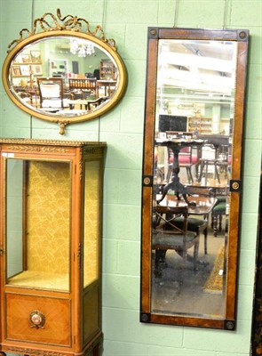 Lot 1223 - A 19th century part ebonised mirrored door, circa 1830, used as a wall mirror