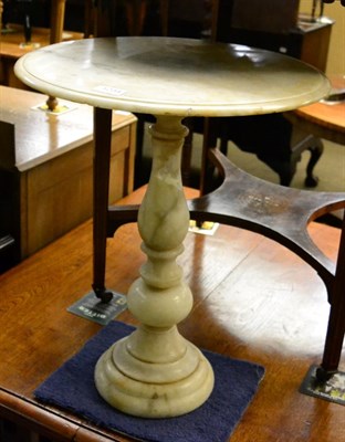 Lot 1234 - A circular marble occasional table (a.f.)