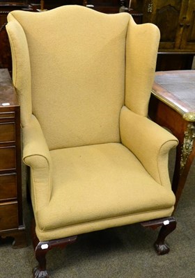 Lot 1259 - A 19th century wingback chair