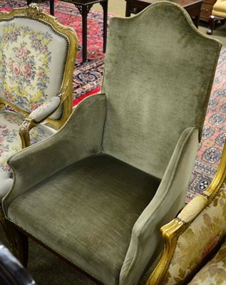 Lot 1287 - An inlaid mahogany Edwardian armchair