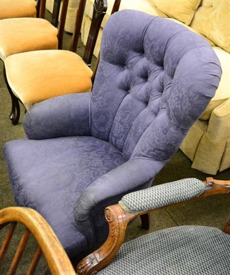 Lot 1300 - A modern button back armchair