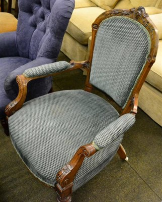 Lot 1301 - A 19th century open armchair