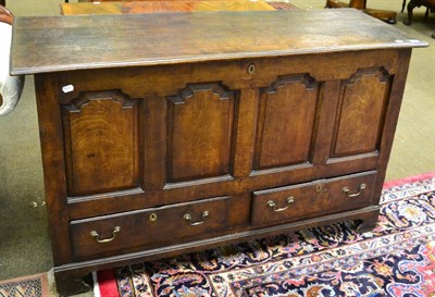 Lot 1311 - An oak mule chest