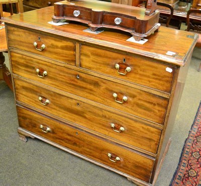 Lot 1314 - A George III mahogany four height chest of drawers