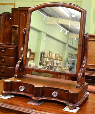 Lot 1315 - A 19th century mahogany toilet mirror