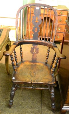 Lot 1365 - High back Windsor chair