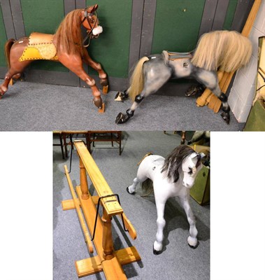 Lot 1439 - Three assorted horses and two frames to make rocking horses