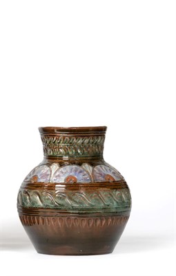 Lot 39 - Christopher Dresser for Linthorpe Pottery: A Vase, repeating designs, impressed LINTHORPE Chr...