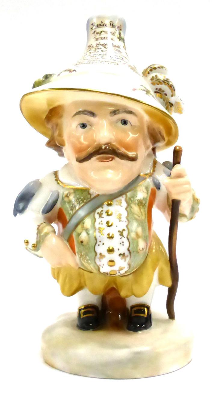 Lot 60 - A Royal Crown Derby Mansion house Dwarf figure 'Theatre Royal, Haymarket'