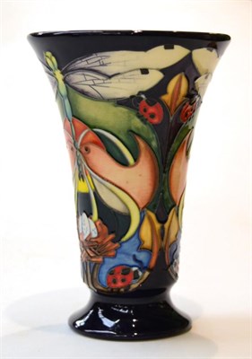 Lot 92 - A modern Moorcroft Homemakers pattern vase, designed by Emma Bossoms, numbered 28/150, 15.5cm...