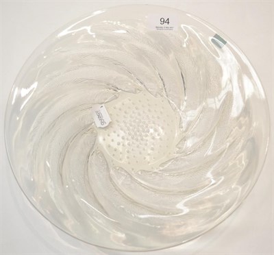 Lot 94 - A Lalique glass Poissons pattern dish, 29.5cm diameter