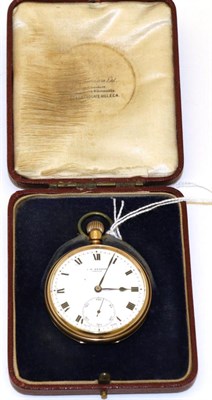 Lot 109 - A 9ct gold open faced pocket watch, signed J W Benson