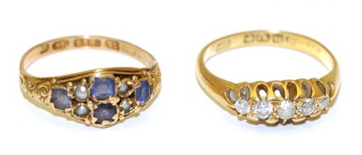 Lot 117 - Two gold and gem set rings