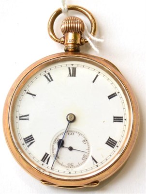 Lot 146 - A 9ct gold open faced pocket watch