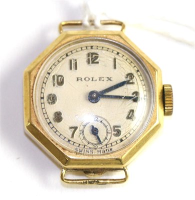 Lot 150 - A lady's 18ct gold wristwatch, signed Rolex