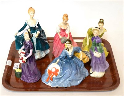 Lot 153 - Six Royal Doulton figures ";Elyse";, ";Janine";, ";Alexandra";, ";Good Day Sir";, ";Florence";...