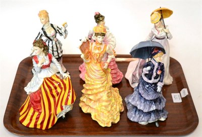 Lot 171 - Six Royal Doulton limited edition figures ";Les Parapluies";, ";Lise";, ";L'Ambitieuse";, ";Le...