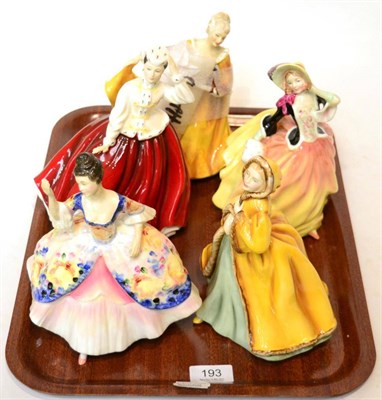 Lot 193 - Five Royal Doulton figures