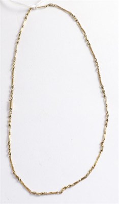 Lot 204 - A 9ct gold fancy link necklace