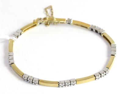 Lot 221 - An 18ct gold diamond set bracelet