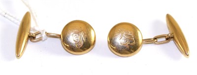 Lot 316 - A pair of cufflinks stamped '15'