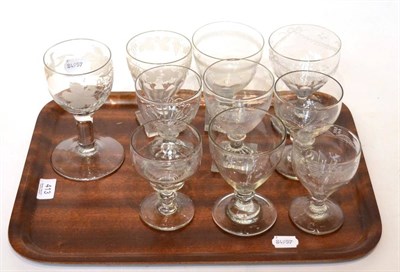 Lot 413 - A tray of 19th century goblets