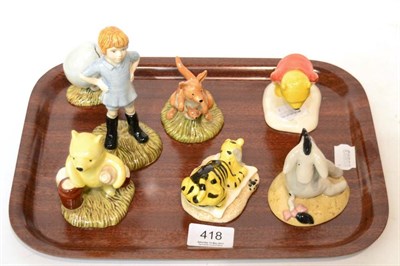 Lot 418 - Seven Royal Doulton Disney figures including ";Winnie The Pooh and Paw Marks";, ";Kanga and...