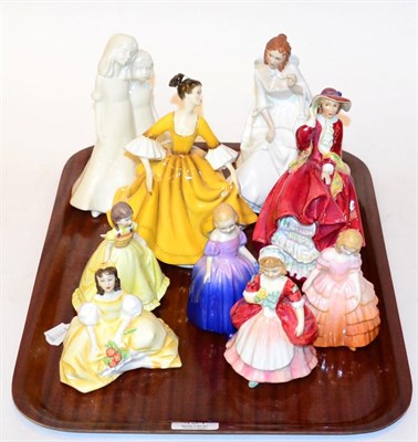 Lot 451 - A collection of  Royal Doulton ladies, Top O' the Hill HN1834, 1937, Barbara HN2962, 1981,...