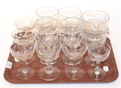 Lot 454 - Five large wine glasses and rinsers etc