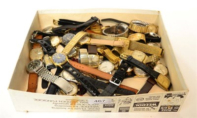 Lot 467 - Forty gents wristwatches, automatic, manual winding and quartz examples, makers including...