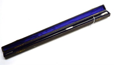 Lot 495 - An early 20th century ebonised and silver conductor's baton, London 1913, 'Presented to Mr O.A....