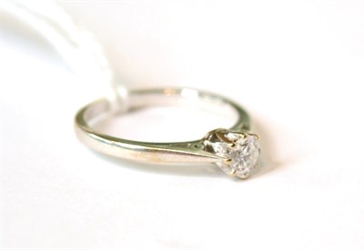 Lot 554 - An 18ct white gold diamond solitaire ring, 0.25 carat approximately, finger size K