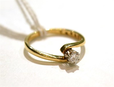 Lot 562 - A 9ct gold diamond solitaire ring, 0.15 carat approximately, finger size L1/2