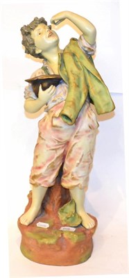 Lot 605 - Royal Dux figure of ";The Cherry Picker"