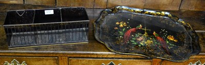 Lot 612 - Jennings and Bettridge tray and tin letter rack