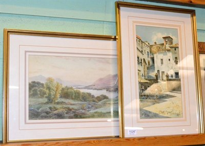 Lot 1026 - H M Krause, Derwent water, watercolour together with a further watercolour entitled Skidaw by...